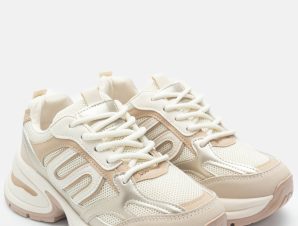 Sneakers Chunky σε Συνδυασμό Χρωμάτων – Μπεζ